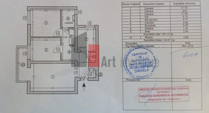 Titan, apartament 3 camere decomandat, bloc H, str. Rotunda, parter
